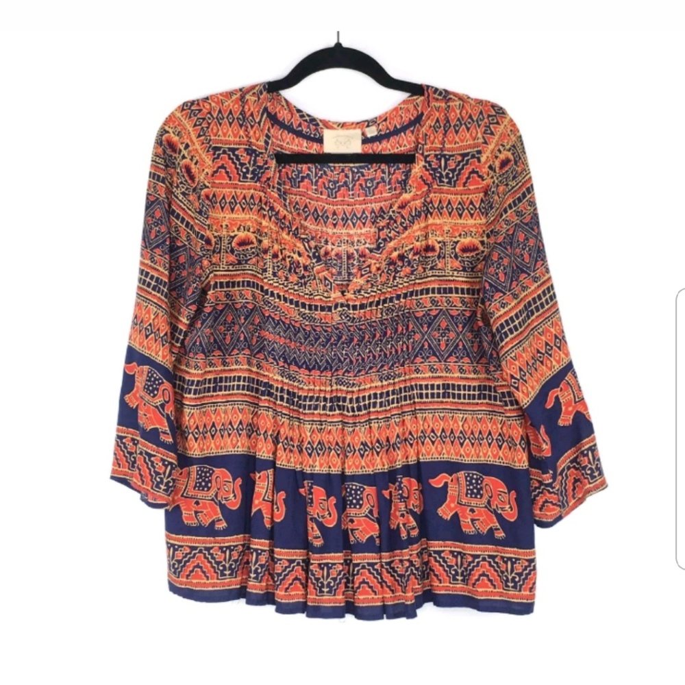 Anthropologie Vanessa Virginia Mahdia Peasant Top